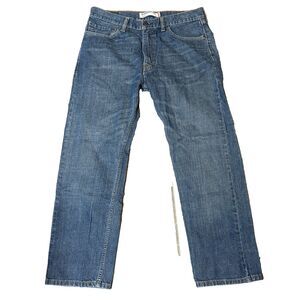 Levis 505 Jeans Mens W36 L30 Straight Leg Dark Blue Denim